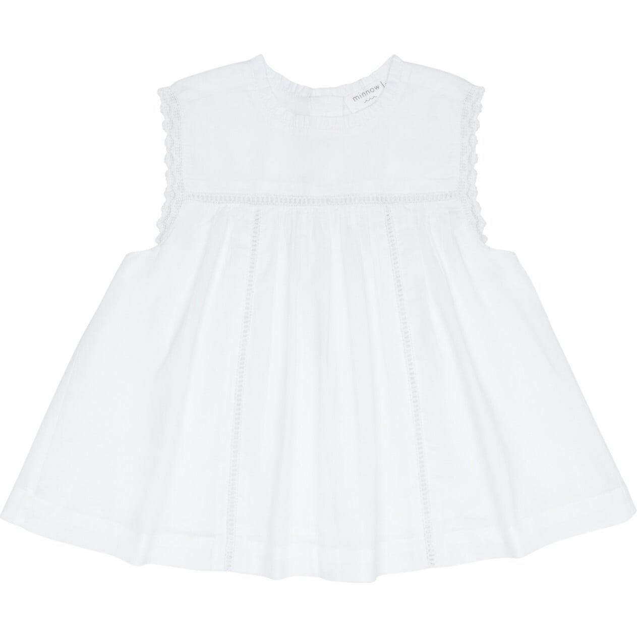 girls white align tank