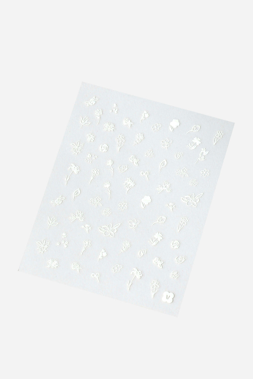 Nail Sticker By Zoe Wodarz - Flower White