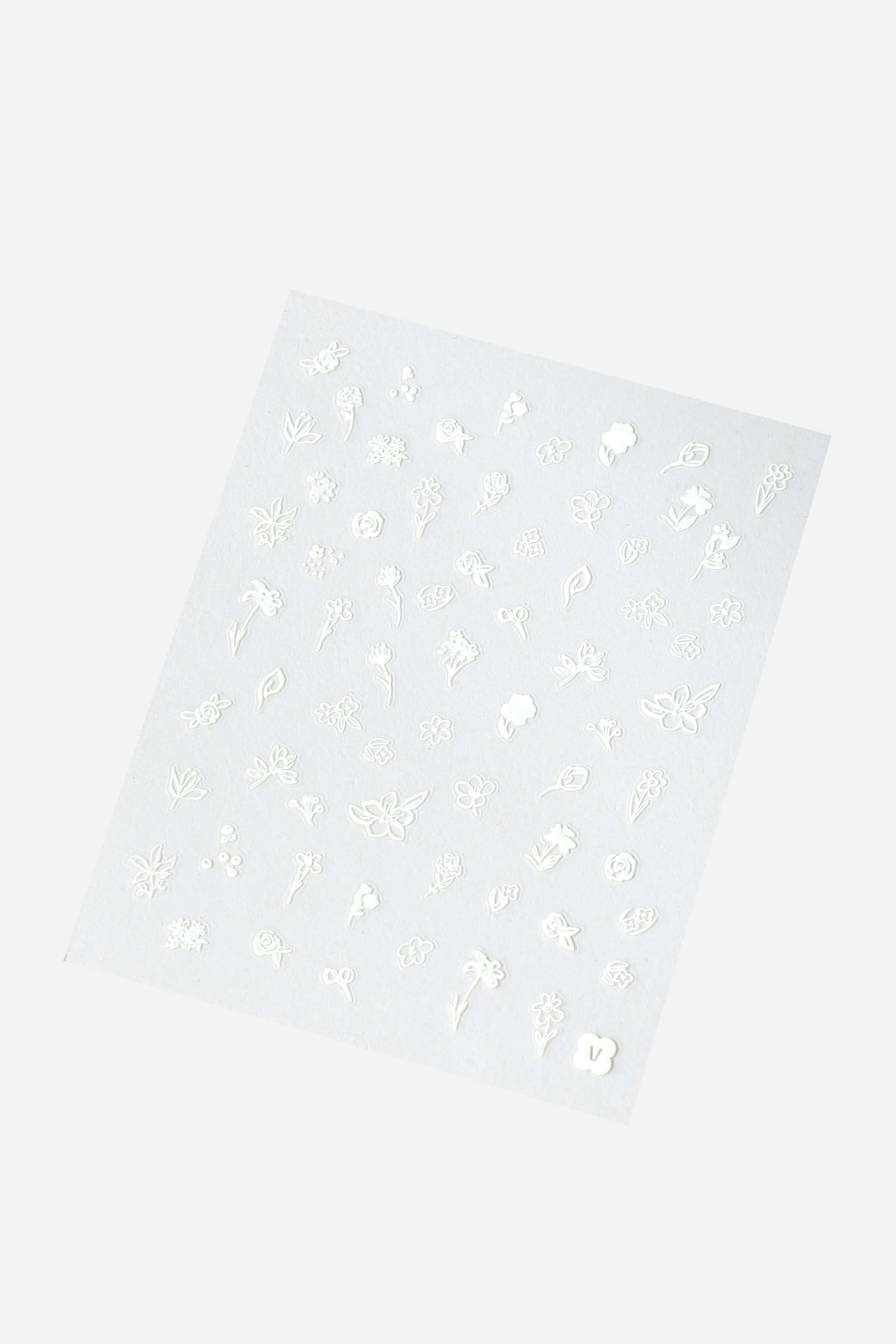 Nail Sticker By Zoe Wodarz - Flower White