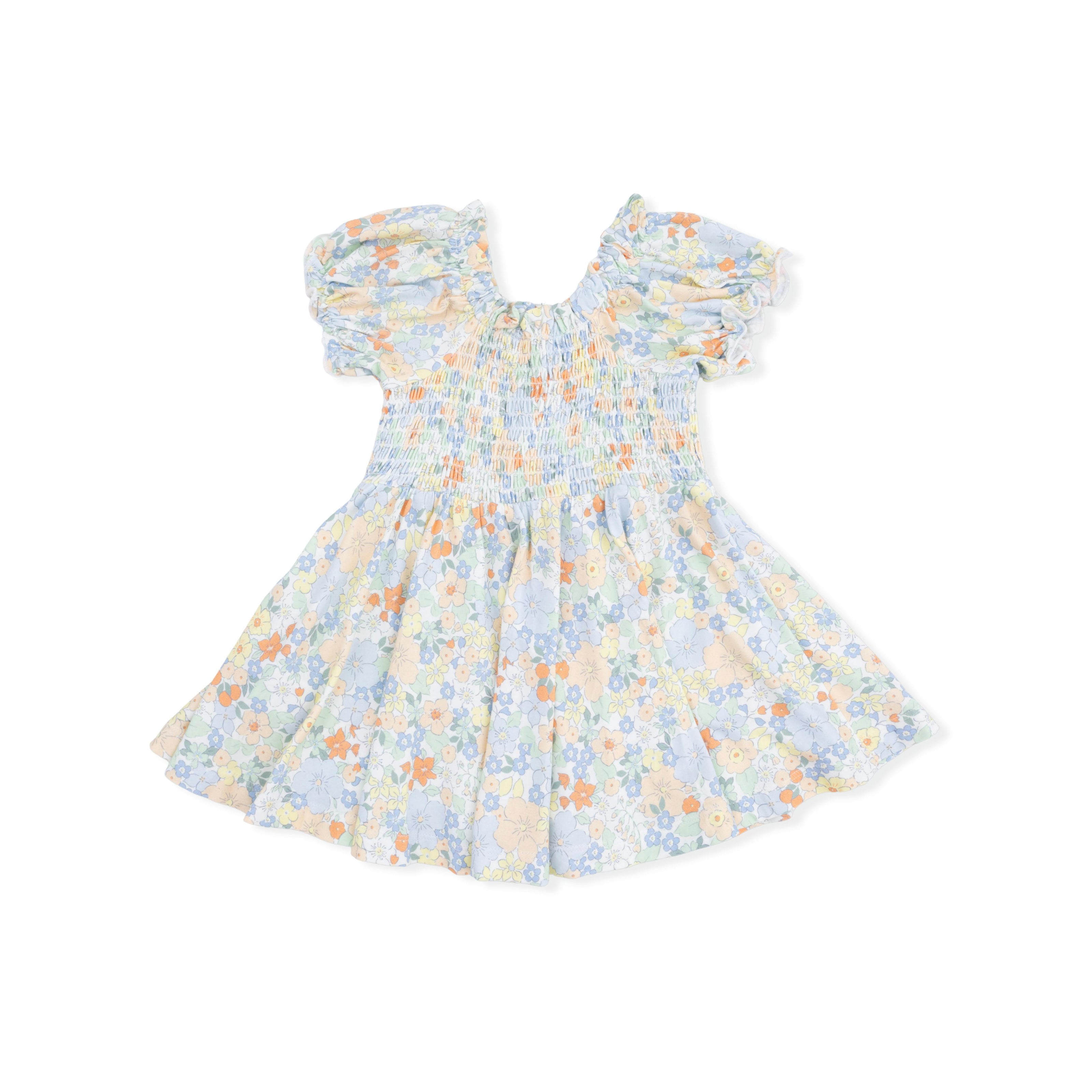 Georgia Floral - Smocked Twirly Dress and Bloomer