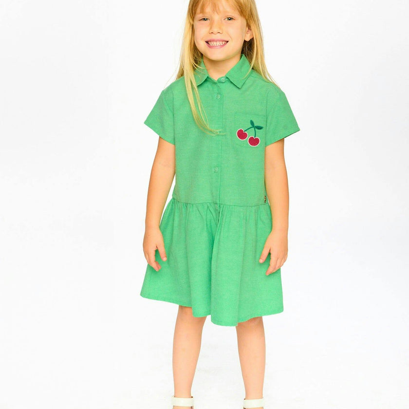 Cotton Shirt Dress With Embroidery