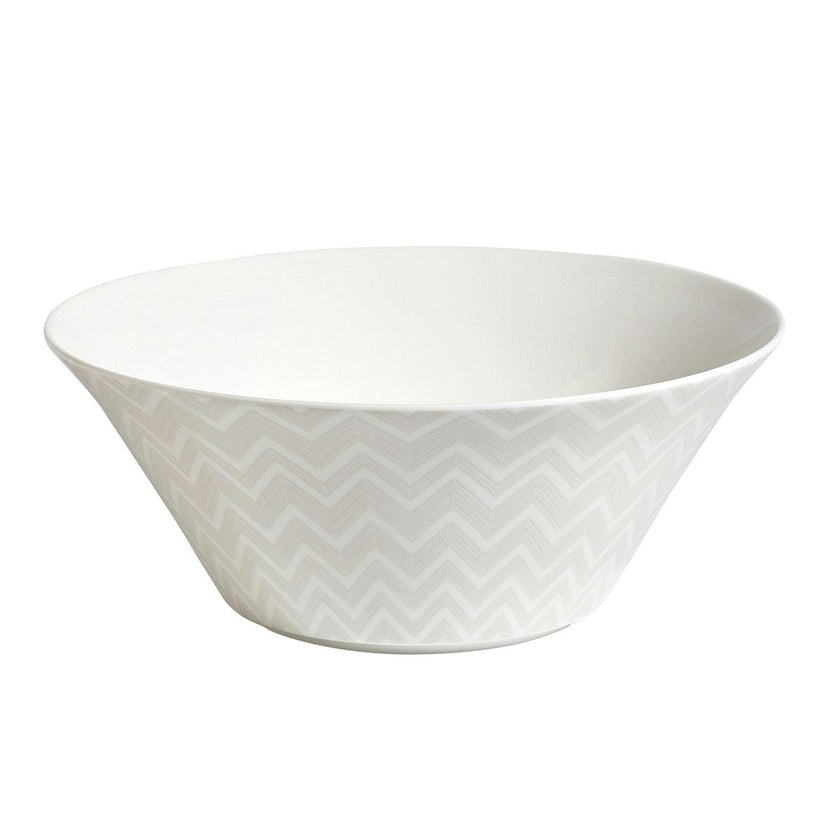Salad Bowl ZIG ZAG  White diam. 10.5" x 4.3"