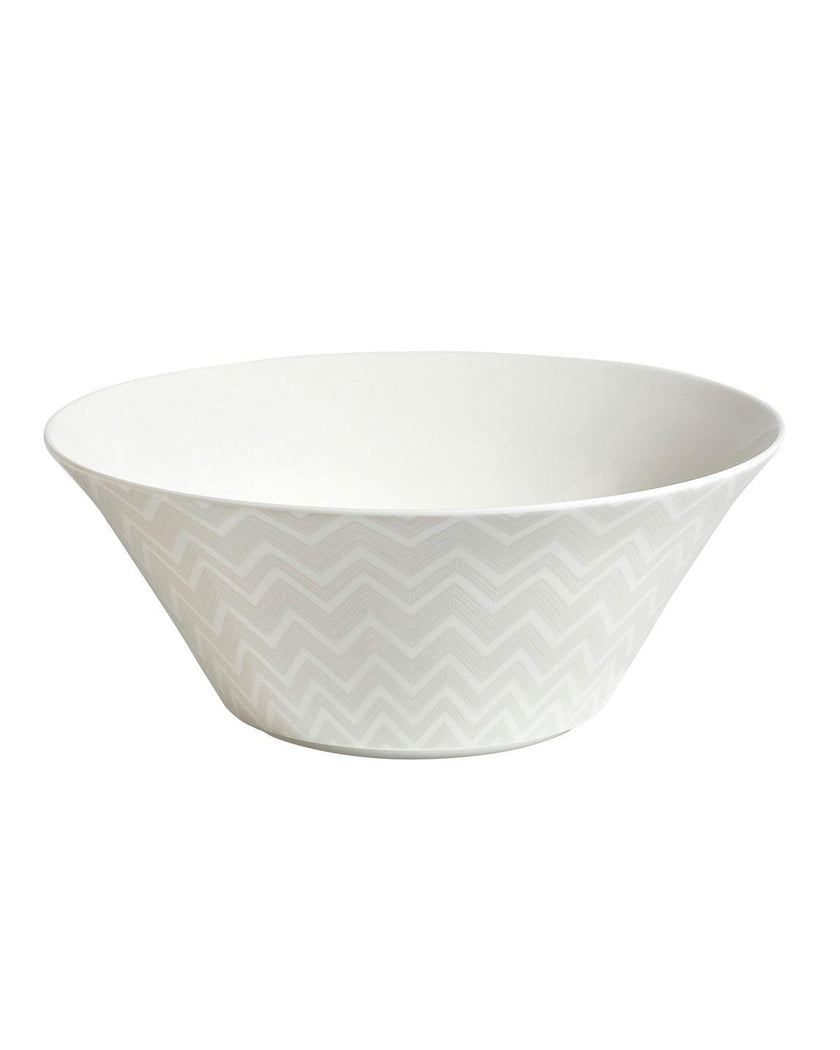 Salad Bowl ZIG ZAG  White diam. 10.5" x 4.3"