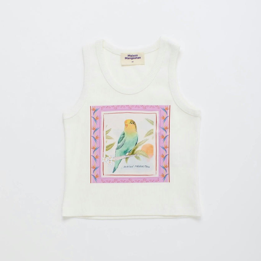 BIRDS TANK TOP WHITE