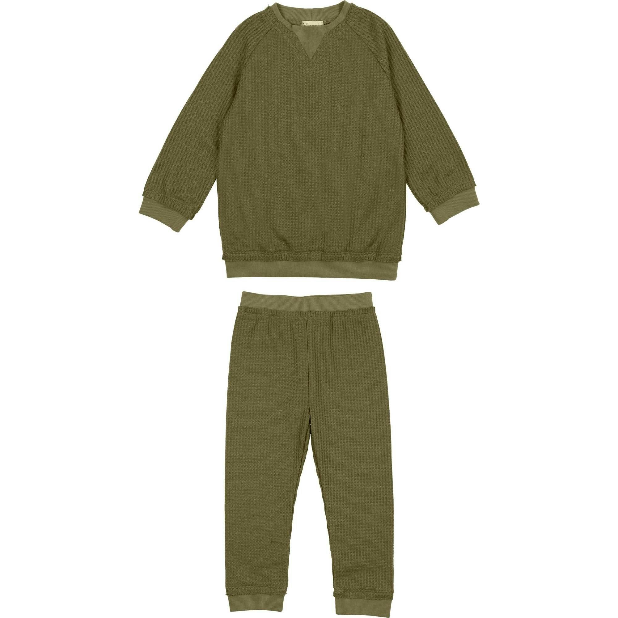 Boys Waffle Knit 2-Piece Lounge Set
