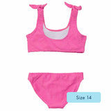 Plush Terry Tie Shoulder Sleeveless Crop Bikini Top