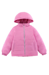 Blake Hooded Reversible Lightweight Down Puffer Jacket, Candy Pink Bow