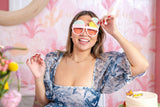 Packed Party Peek-a-Boo Chick Novelty Glasses - Pink Frames with Glitter Chick and Pastel Egg Details, Pink Lenses, and Peep This Gold Text, 5.9x3.5 Inch