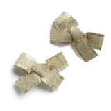 Halo Luxe Dahlia Deconstructed Grosgrain Ribbon Double Clip Set - Gold