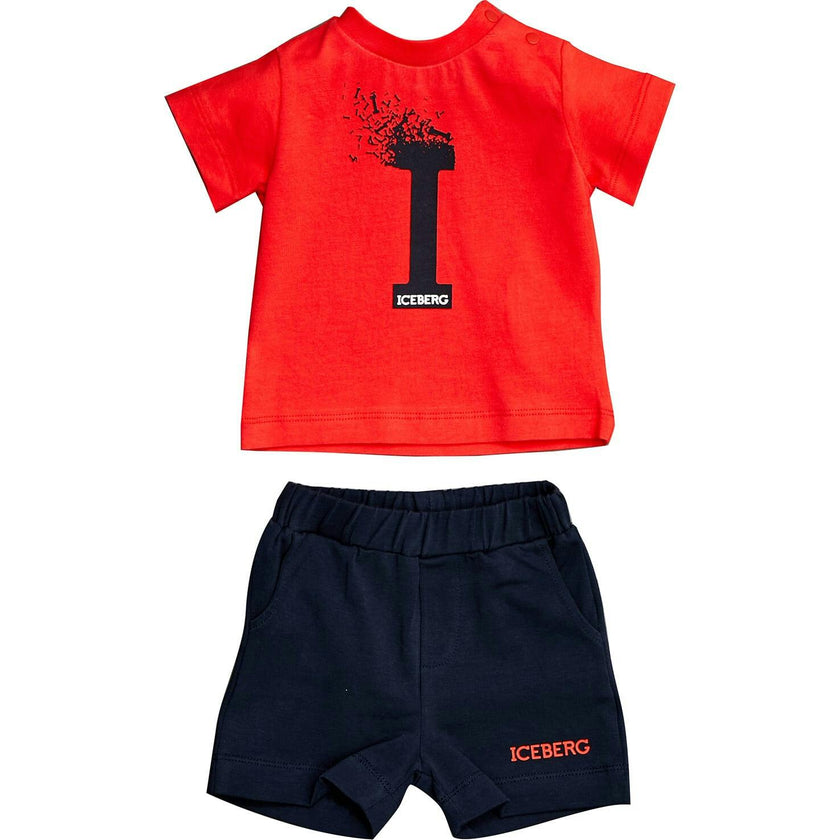 Splatter Logo T-shirt and Shorts Set
