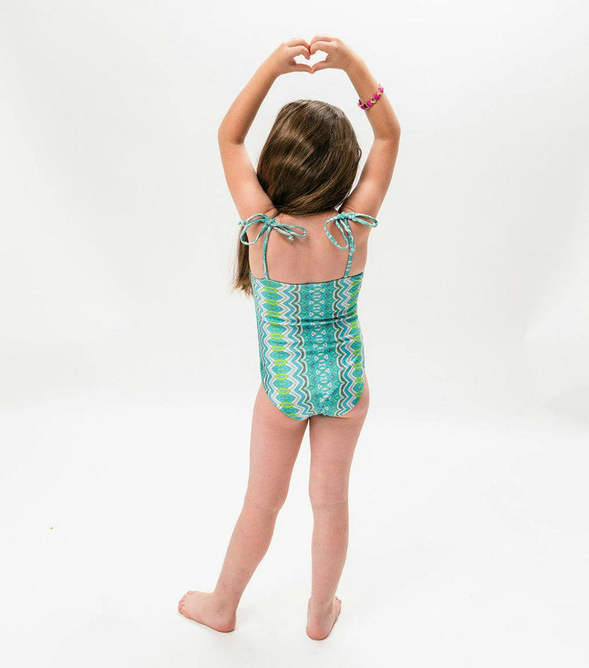 vivi one piece abstract green