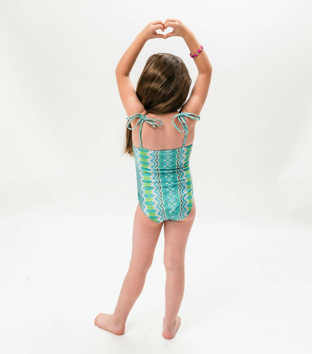 vivi one piece abstract green