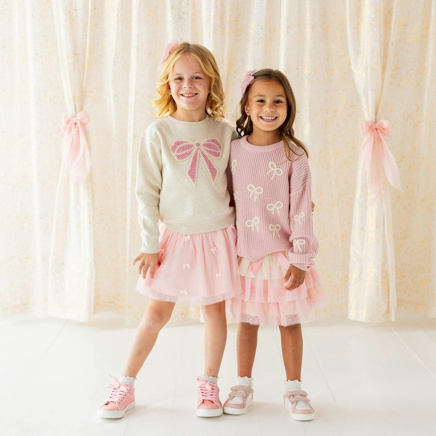 Pearl Bow Patch Sweatshirt
