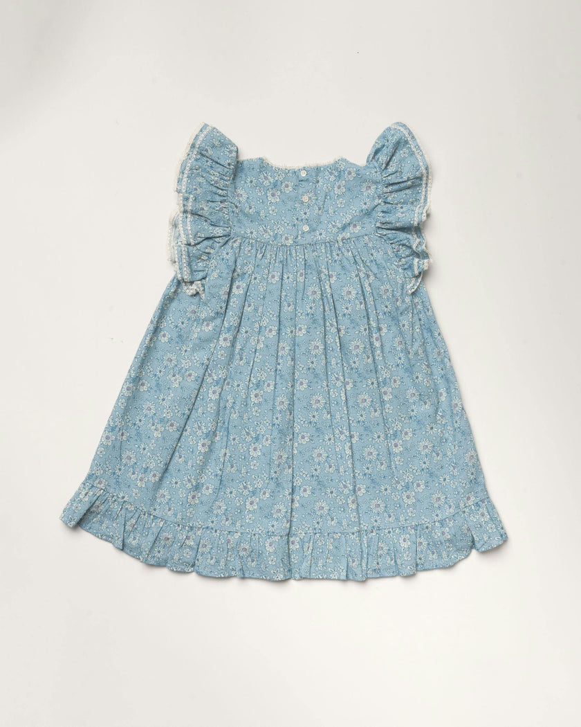 Sita Dress - Tonal Floral Blue print
