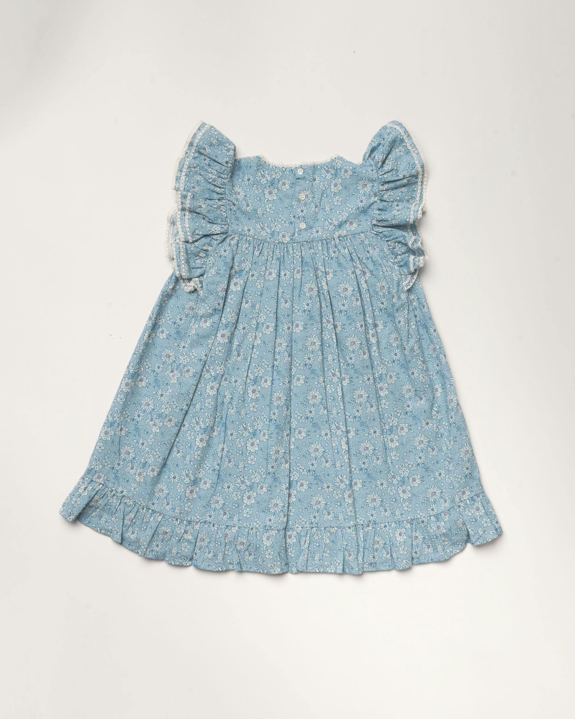 Sita Dress - Tonal Floral Blue print