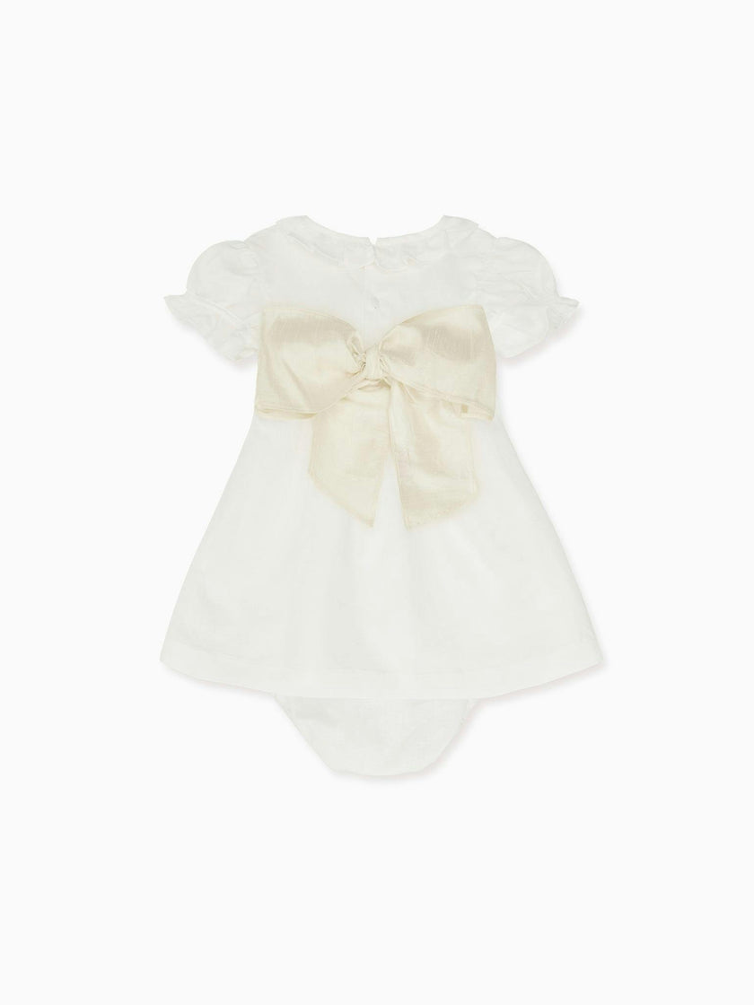 Vega Ceremony Baby Girl Set with Silk Sash
