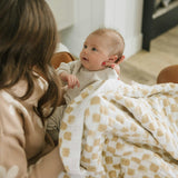 Cotton Muslin Baby Quilt - Adobe Checker