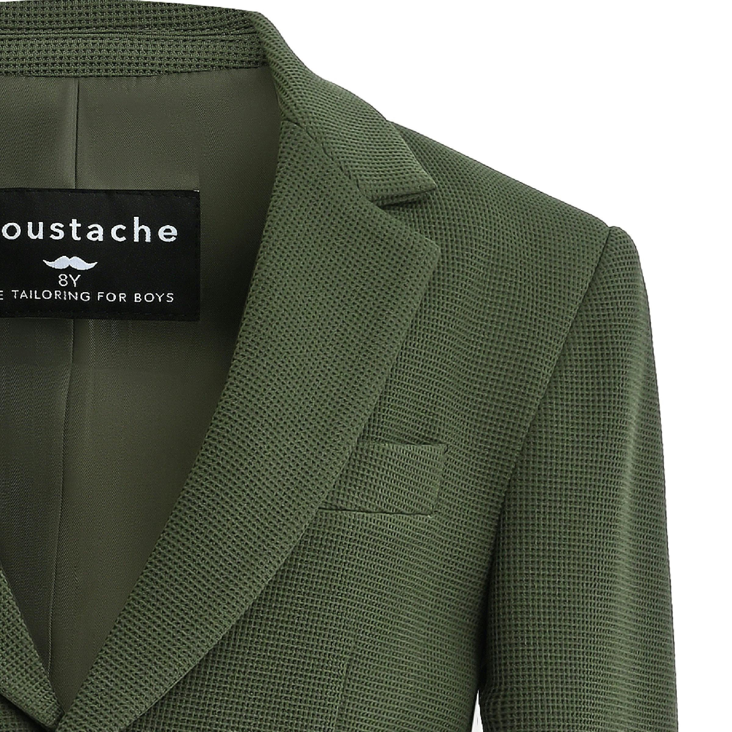 Green Slim-Fit Suit Set