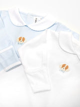 Spotted Boy Puppy Long Day Gown | Lt Blue