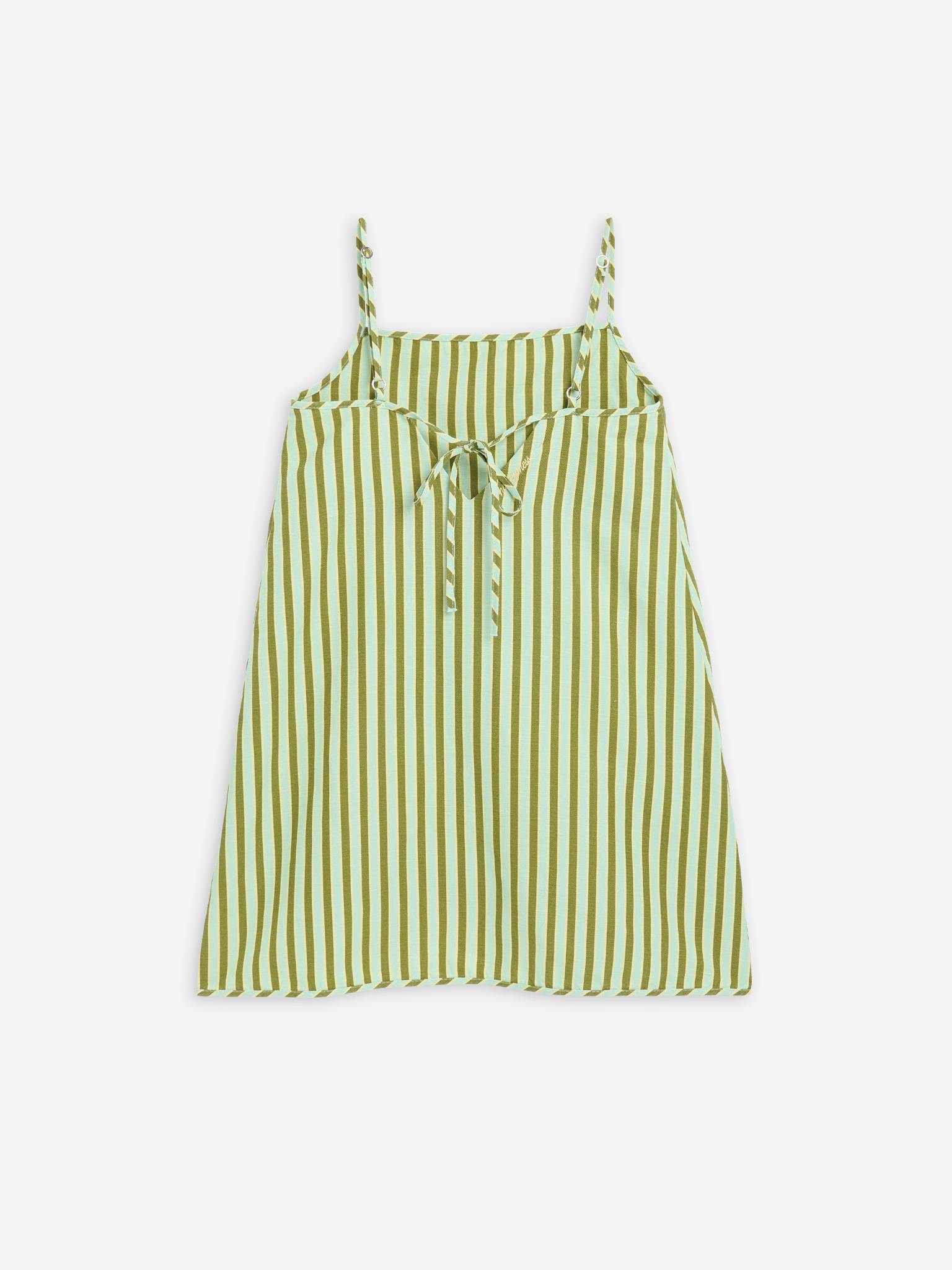 women's mini linen dress  - ice matcha