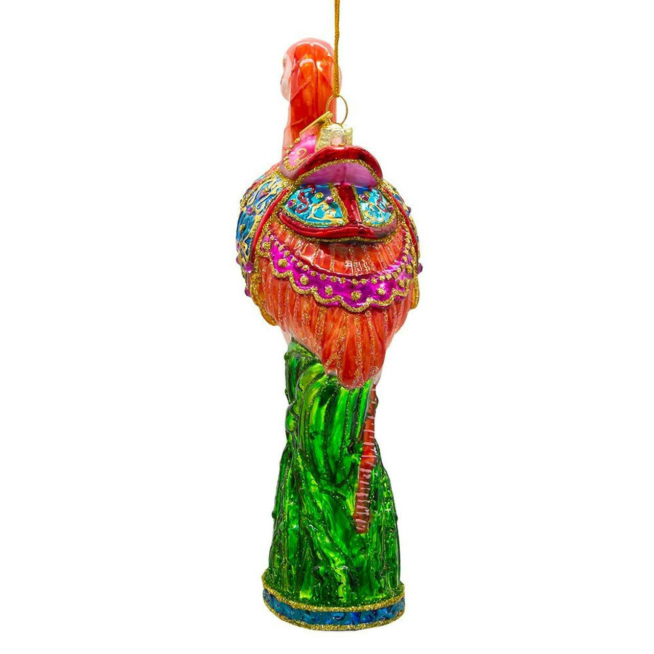 Kurt Adler 7-Inch Bellissimo Glass Flamingo Ornament