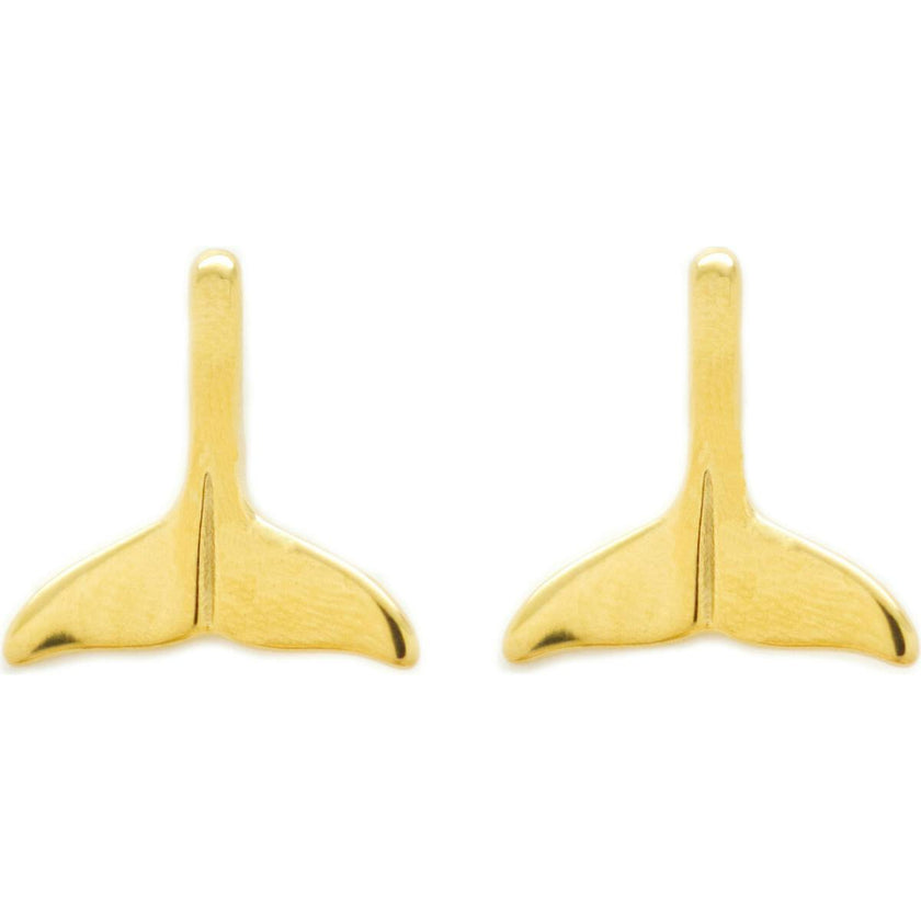 Whale Tail Stud Earrings