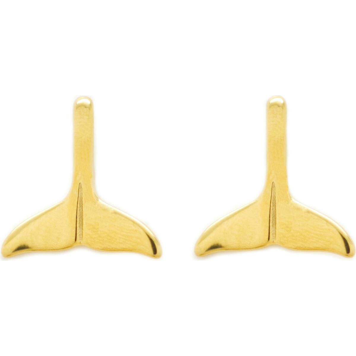 Whale Tail Stud Earrings