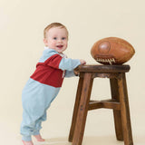 Baby Boys Albert Rugby Jumper - Blue Maroon