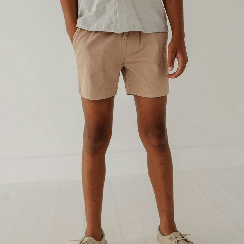 Boy's Twill Beach Shorts Desert Sage
