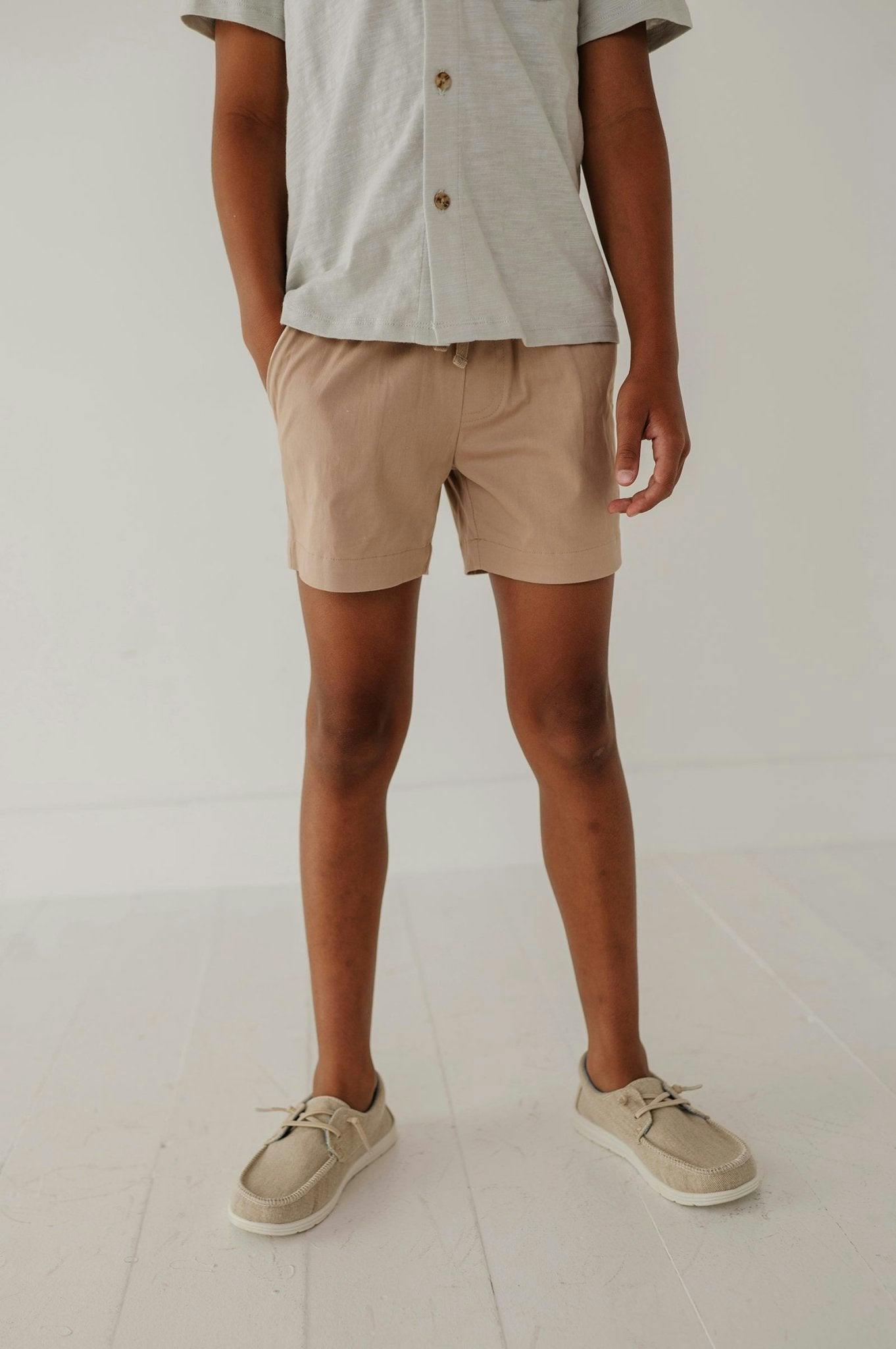 Boy's Twill Beach Shorts Desert Sage