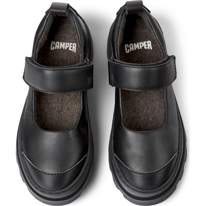 Brutus Leather Mary Jane Shoes, Black