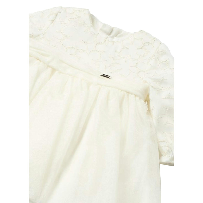 Ivory Embroidered Tulle Dress
