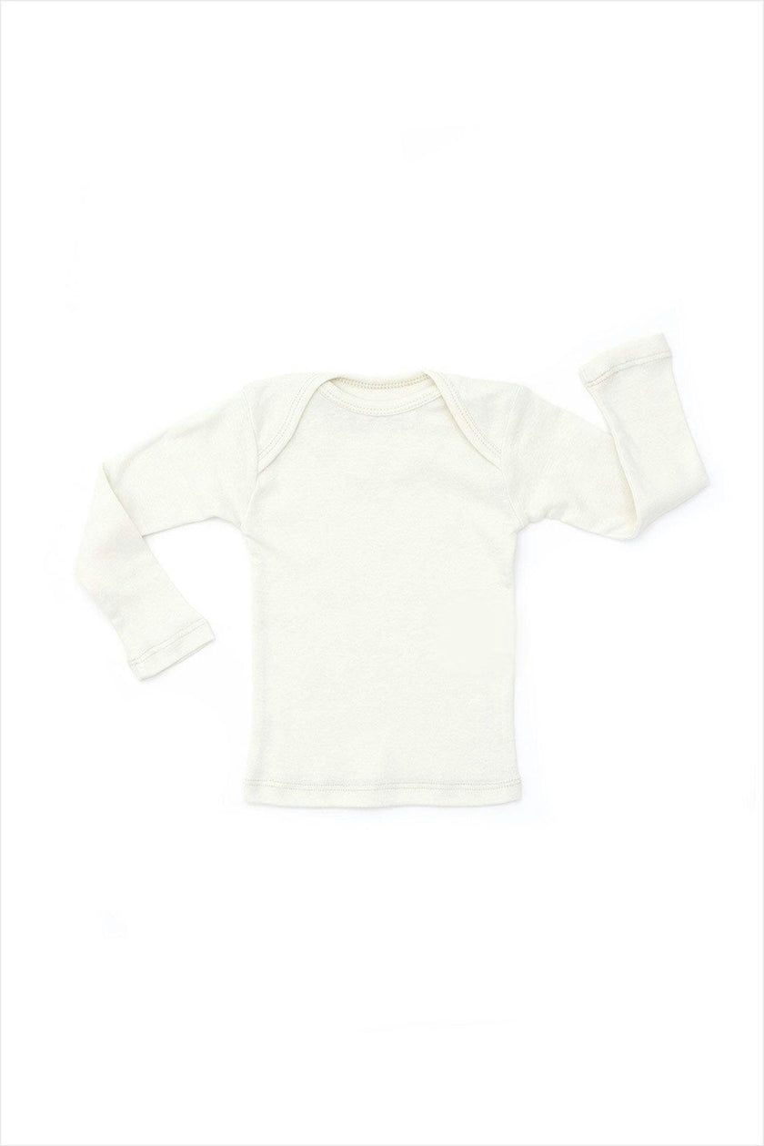 Lap Shoulder Tee Long Sleeve White