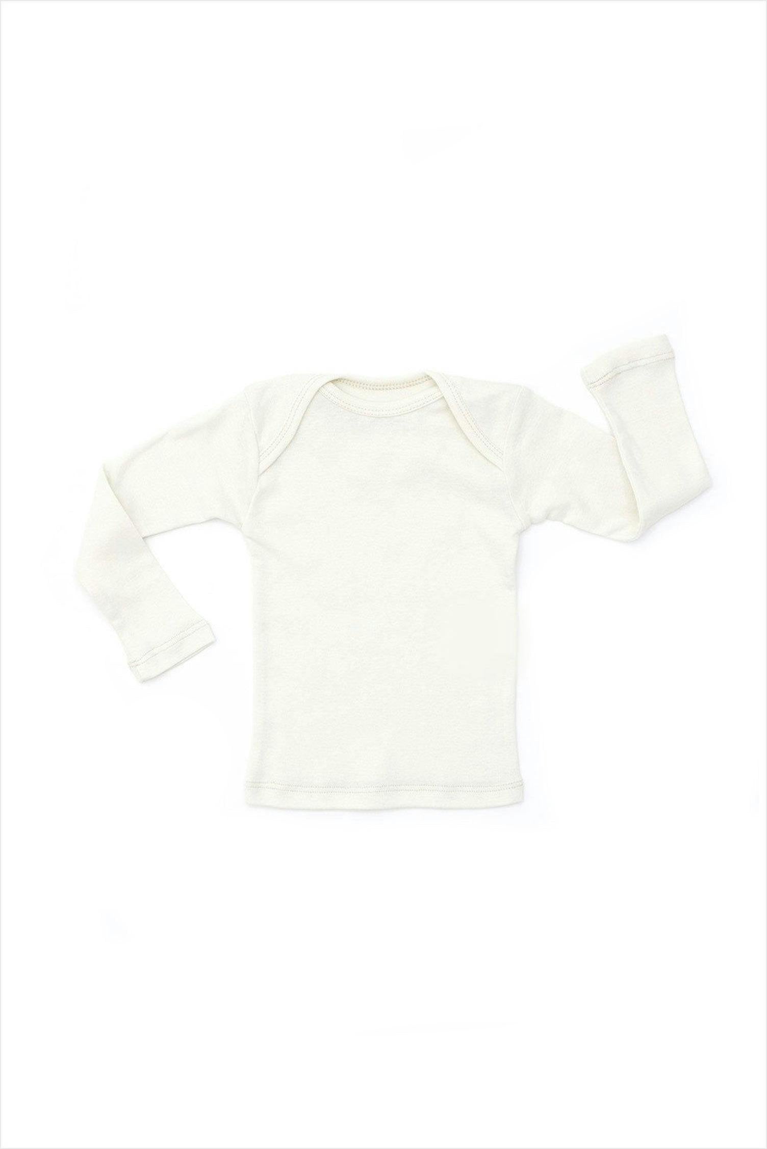 Lap Shoulder Tee Long Sleeve White