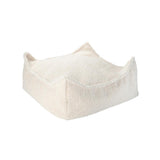 Cream White Square Ottoman