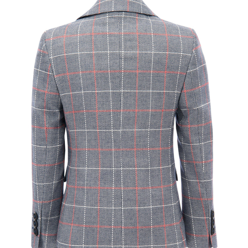 Blue Plaid Tweed Blazer