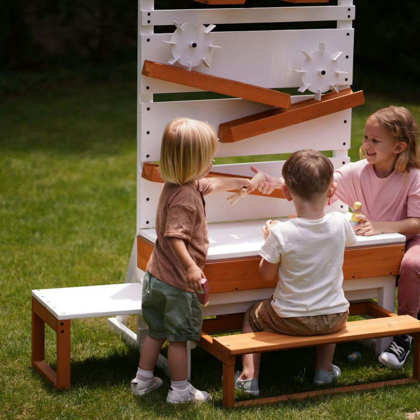 Avenlur Large Wooden Water Table – Multi-Level Sensory Play Station