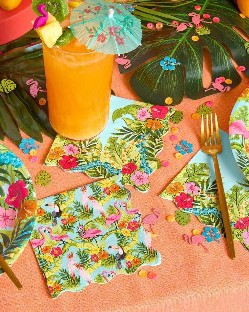 Tropical Napkins - 24 wavy paper napkins