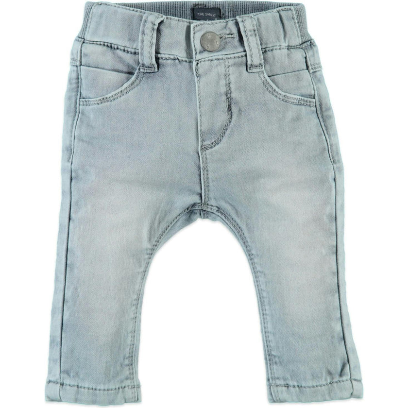 Elastic Waistband Denim Pants