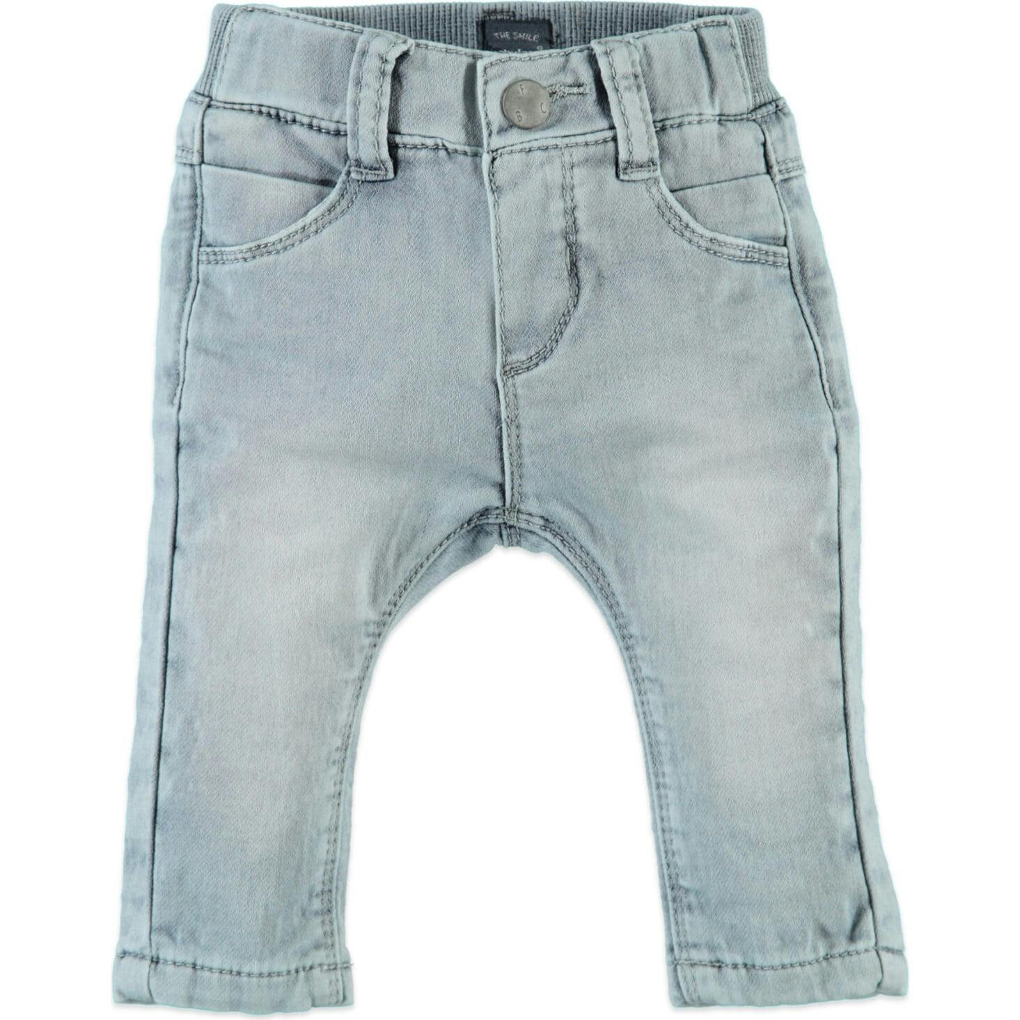 Elastic Waistband Denim Pants