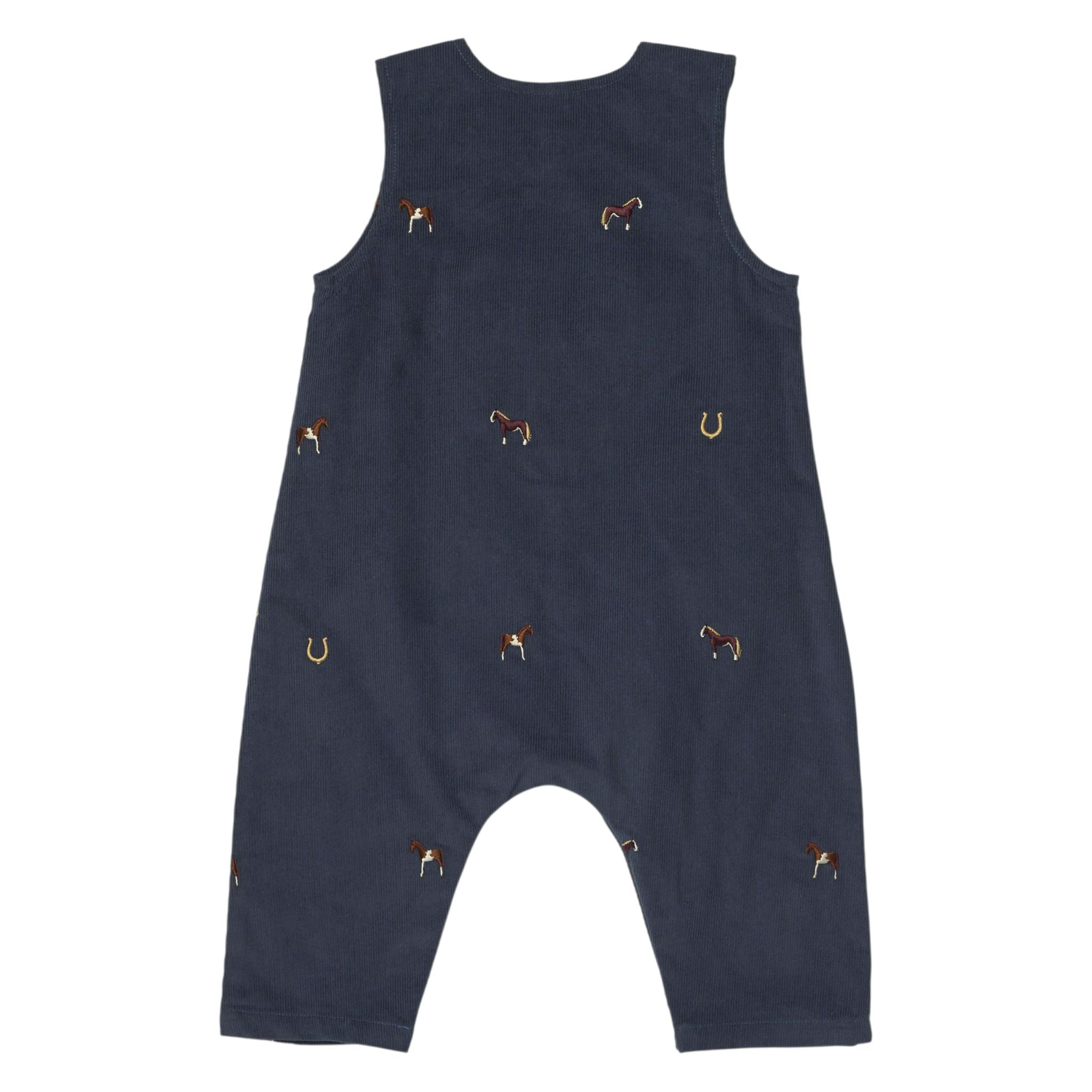 Baby Boys Noah Jumper - Navy Horse Embroidery