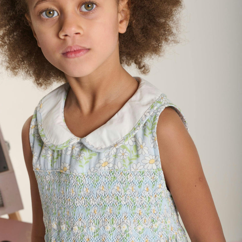 Hand-Smocked Girls Dress - Catalina