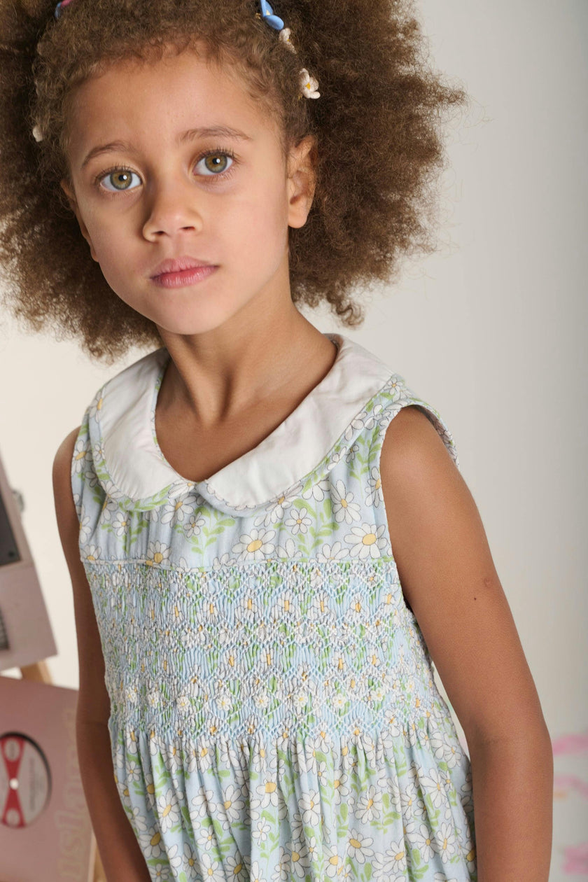 Hand-Smocked Girls Dress - Catalina