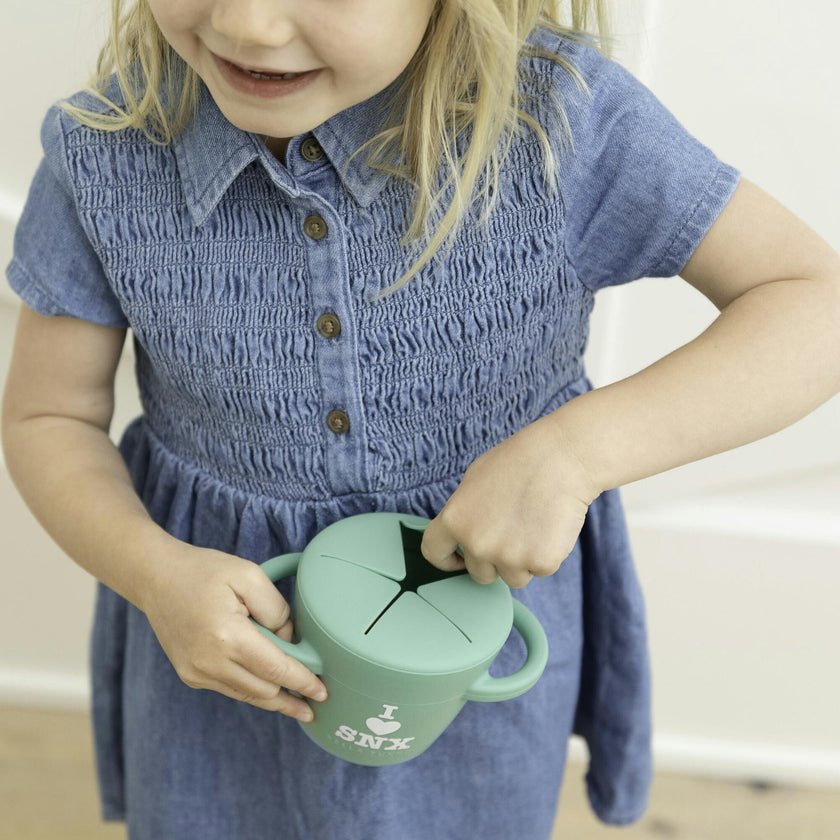 I love SNX Happy Silicon Snacker Cup With Lid