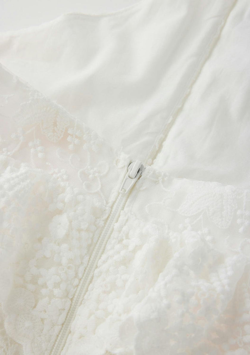 Paloma Lace Frill Maxi Dress