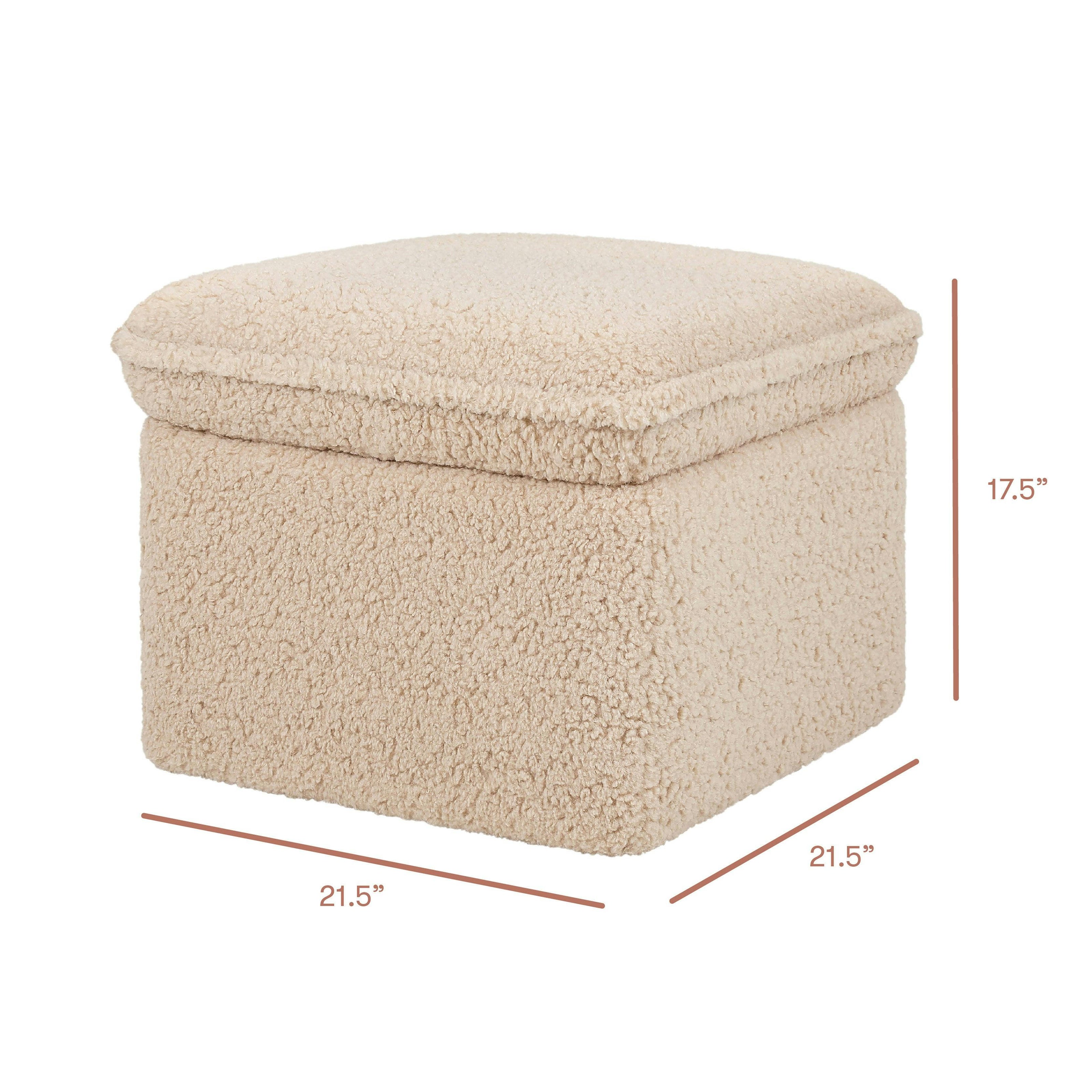 Babyletto Cali Storage Ottoman in Shearling