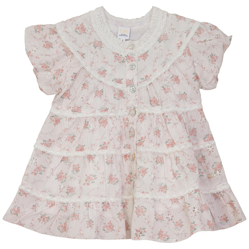 Woven Dress With Lace