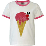 Crystal Ice Cream Piped Crew Neck Tee