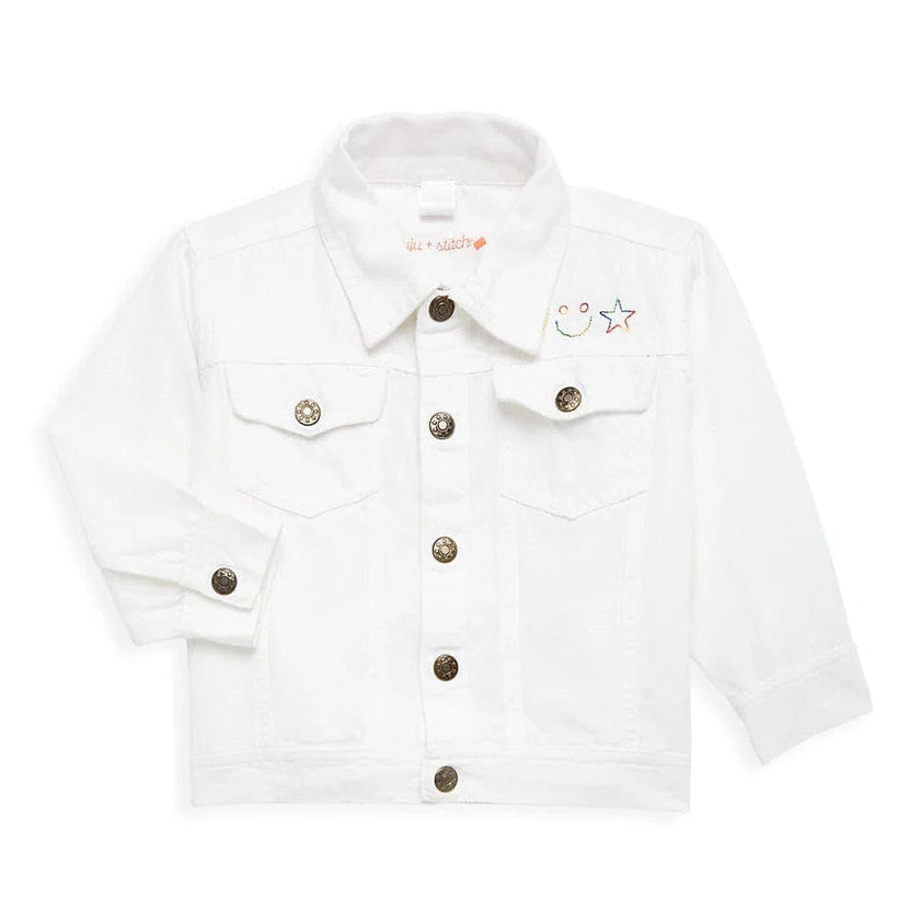 "mini" White Denim Jacket