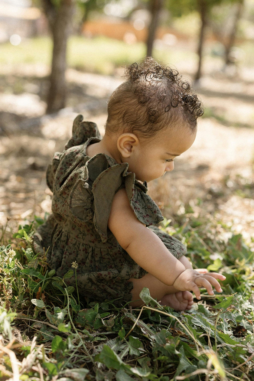 Baby Hattie Romper in Woodland Floral